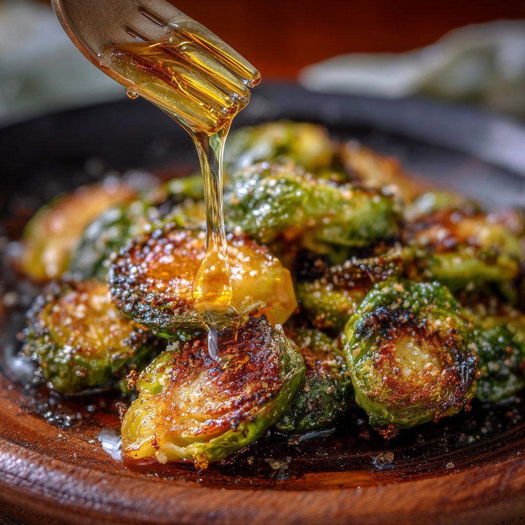 Smashed Honey Brussels Sprouts