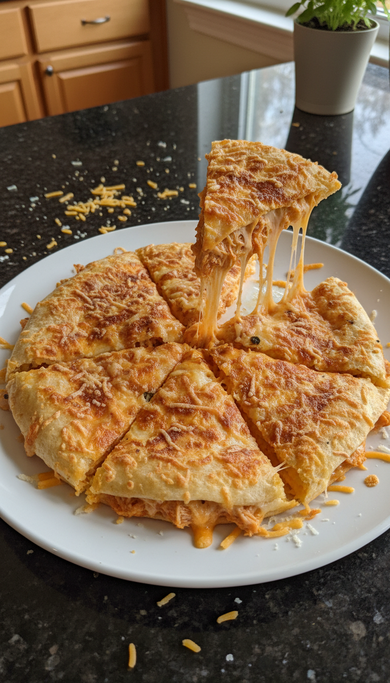 Buffalo Chicken Quesadilla Surprise