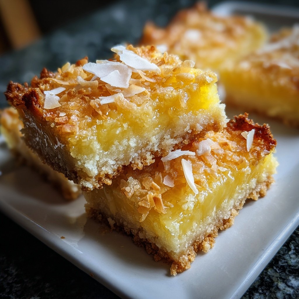 Meyer Lemon Bars with Coconut