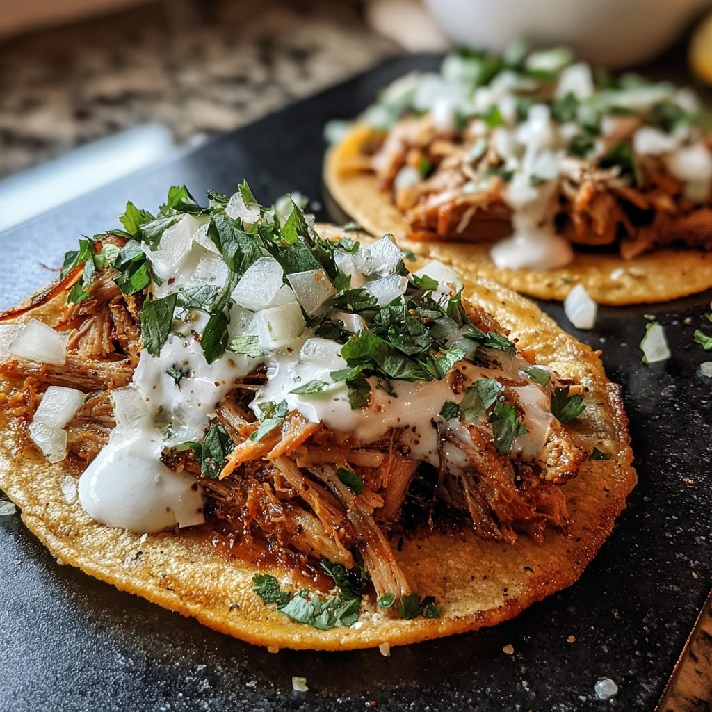 Classic Pork Carnitas Tostadas