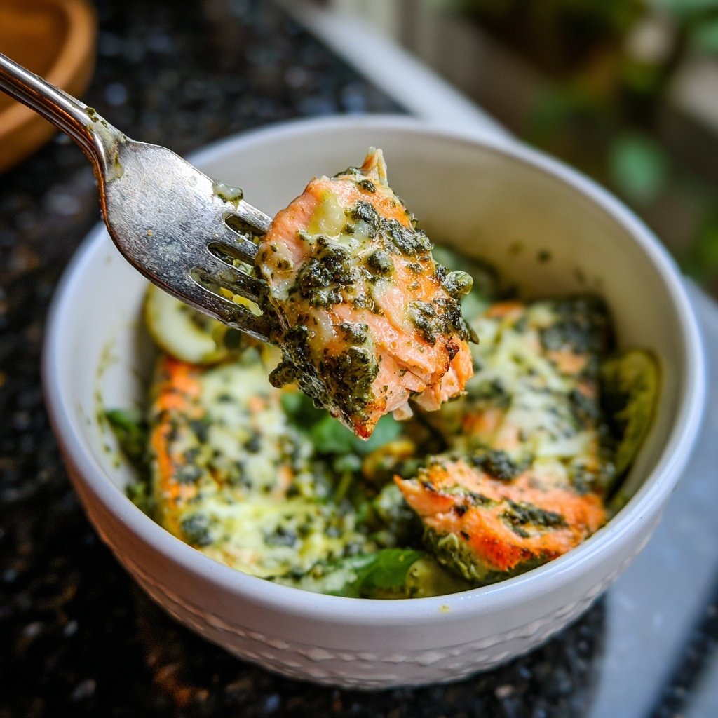 Lemon Basil Salmon Pesto Bowl