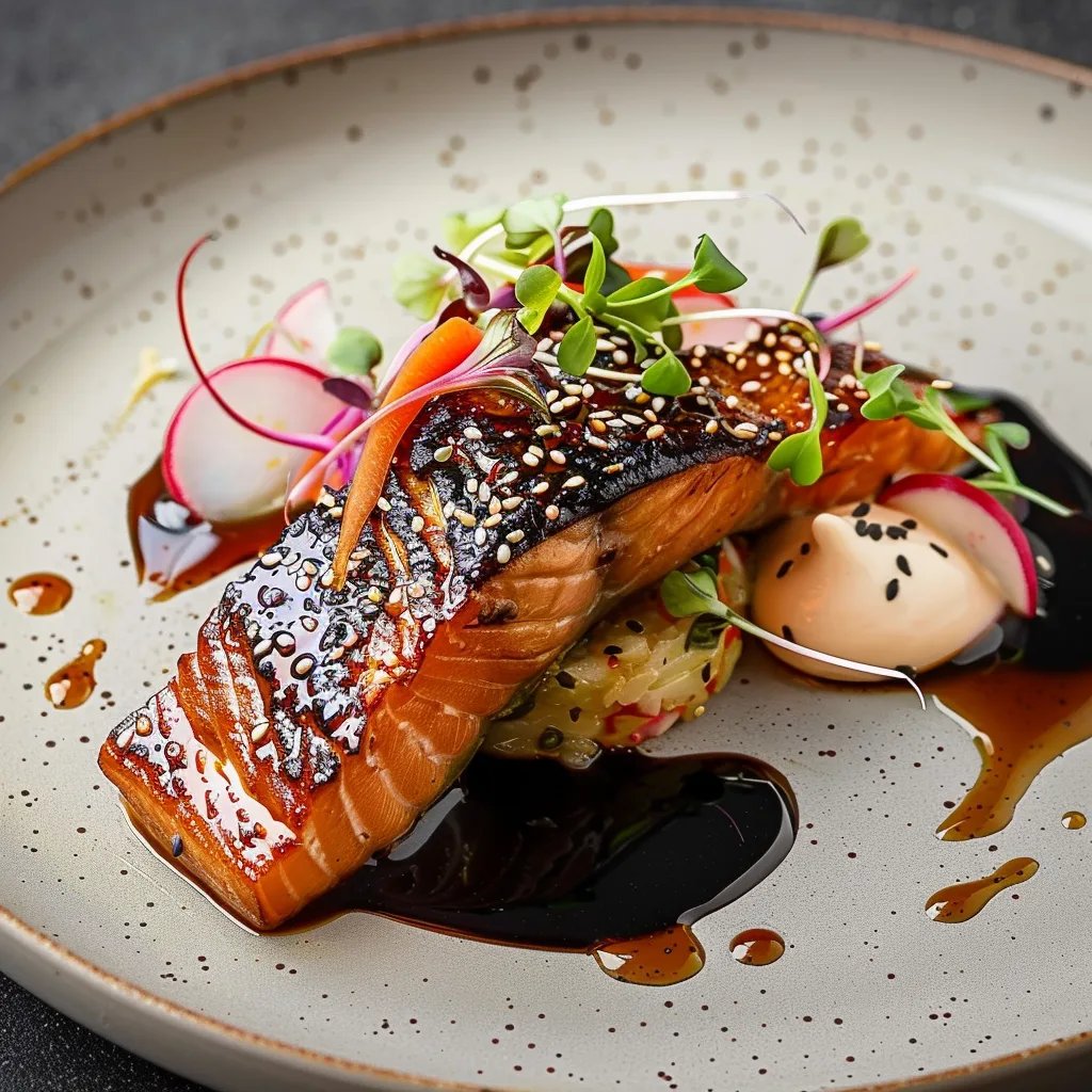 Sake-Glazed Salmon with Sesame Seeds