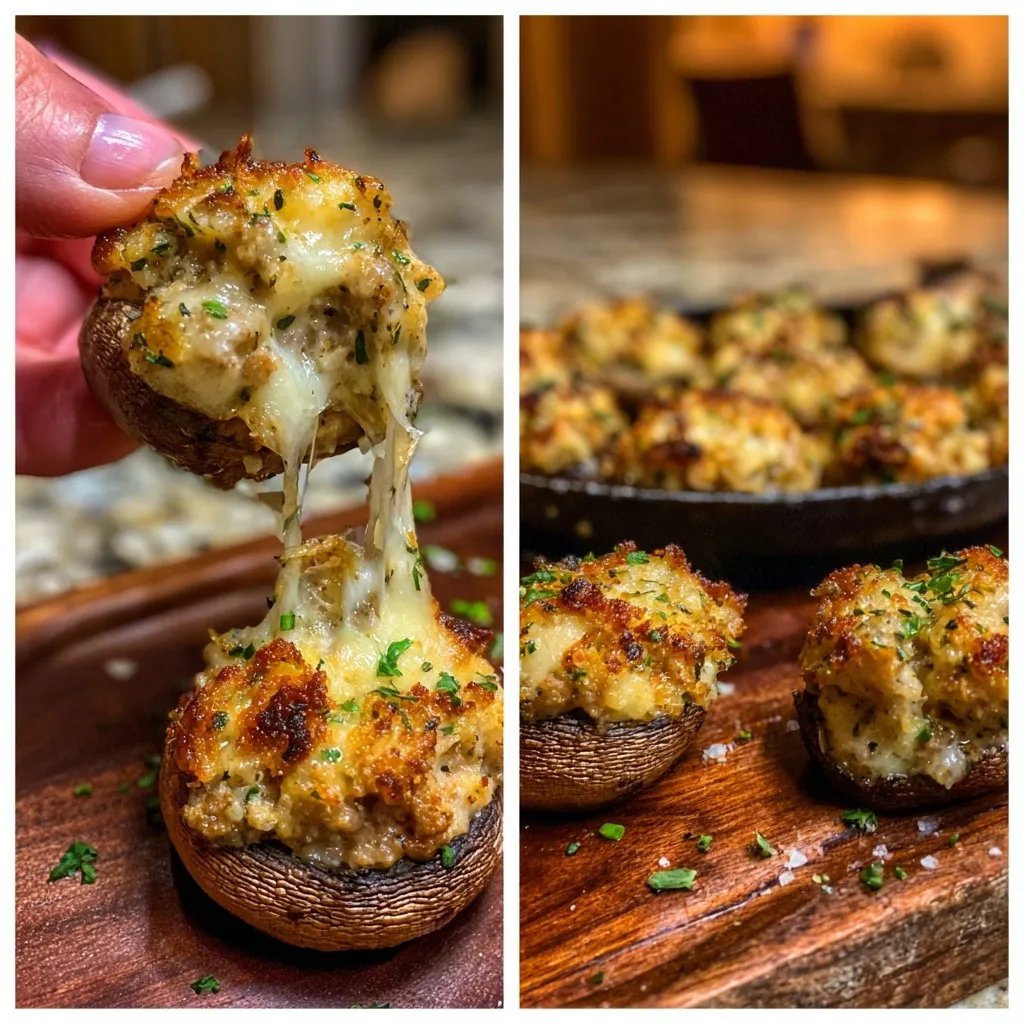 Sausage Stuffed Mushrooms