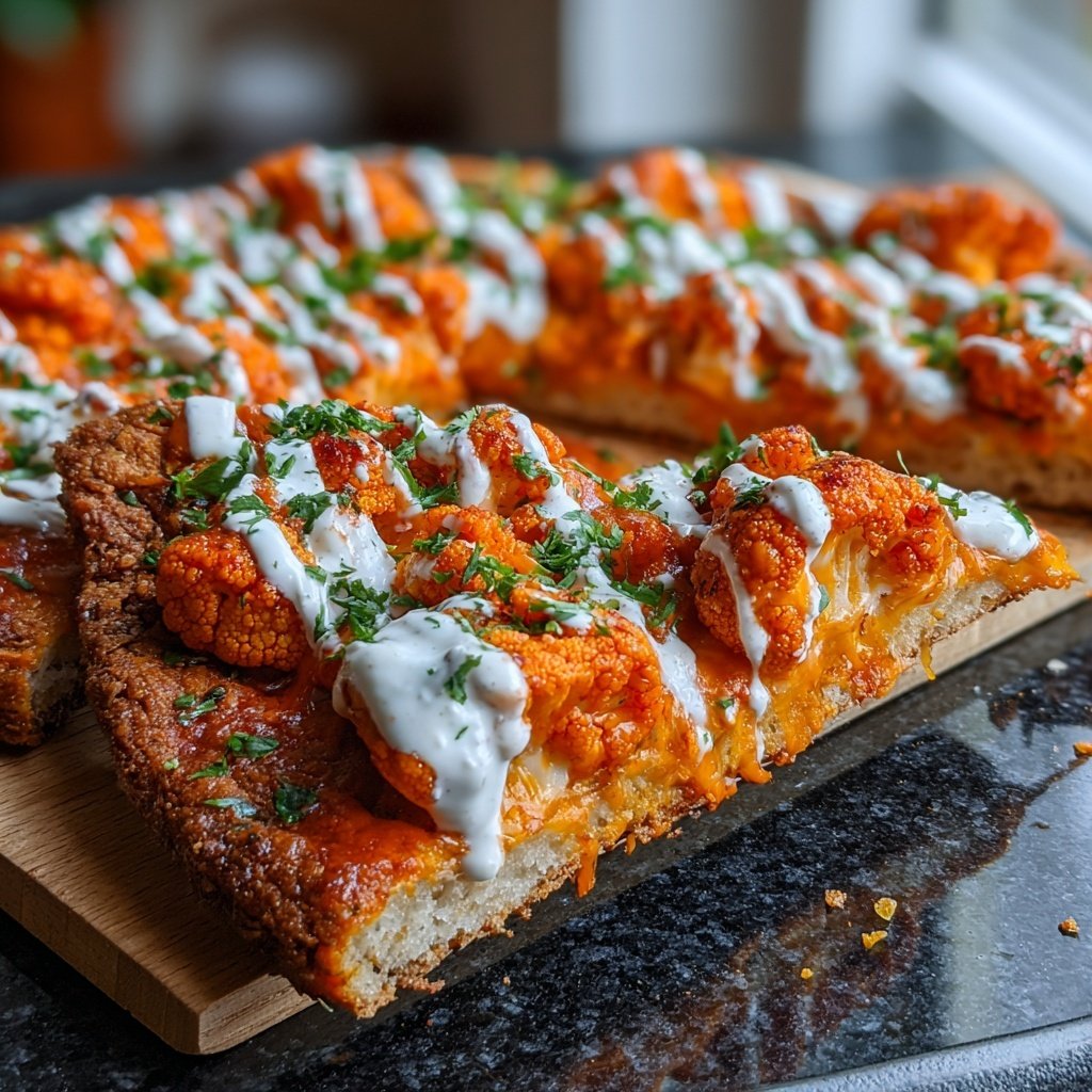 Vegan Buffalo Cauliflower Pizza