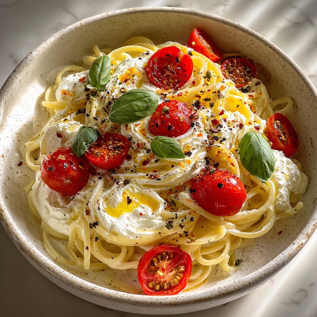 Whipped Feta Pasta Bowl
