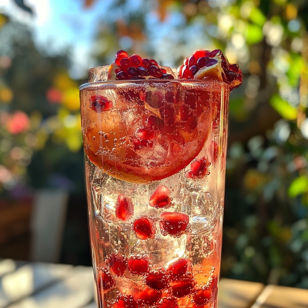 Pomegranate Vanilla Vodka Spritz Cocktail