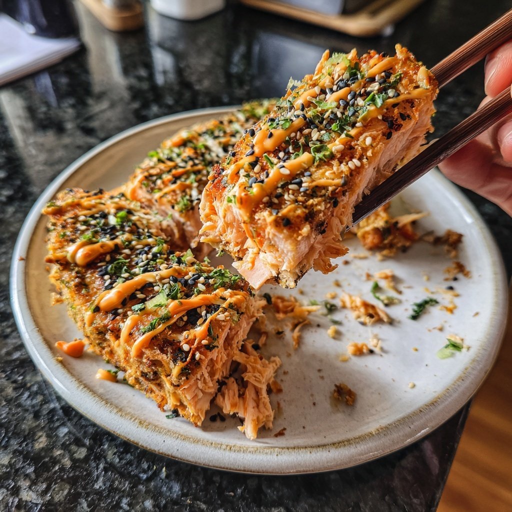 Bang Bang Salmon with Cucumber Salad
