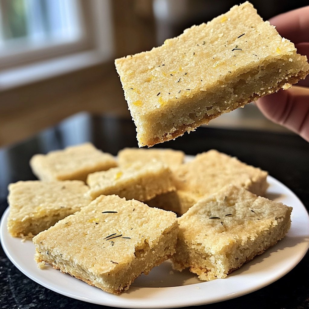 Meyer Lemon Rosemary Shortbread