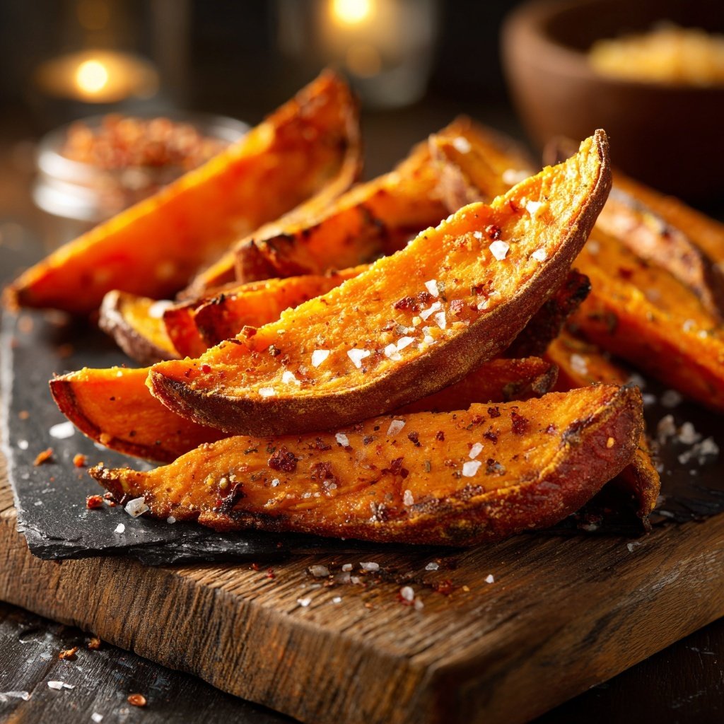 Salty Sweet Potato Wedges