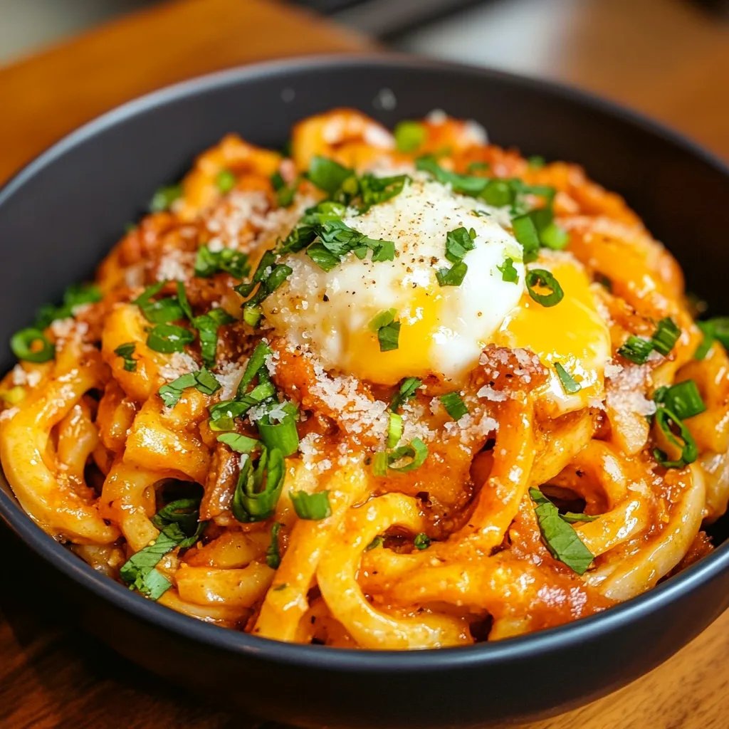 Creamy Gochujang Udon Noodles