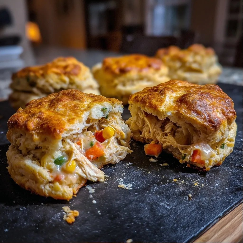 Chicken Pot Pie Biscuits