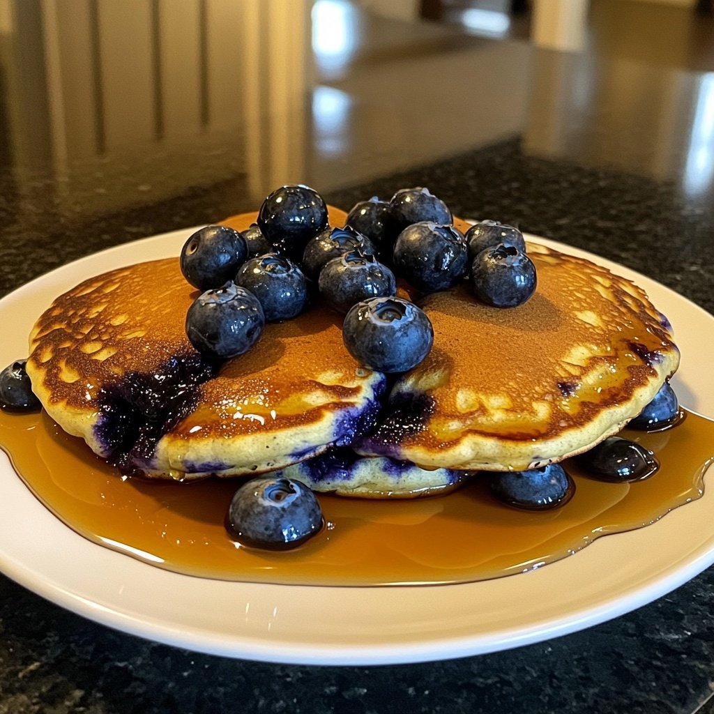 Fluffy Blueberry Pancakes