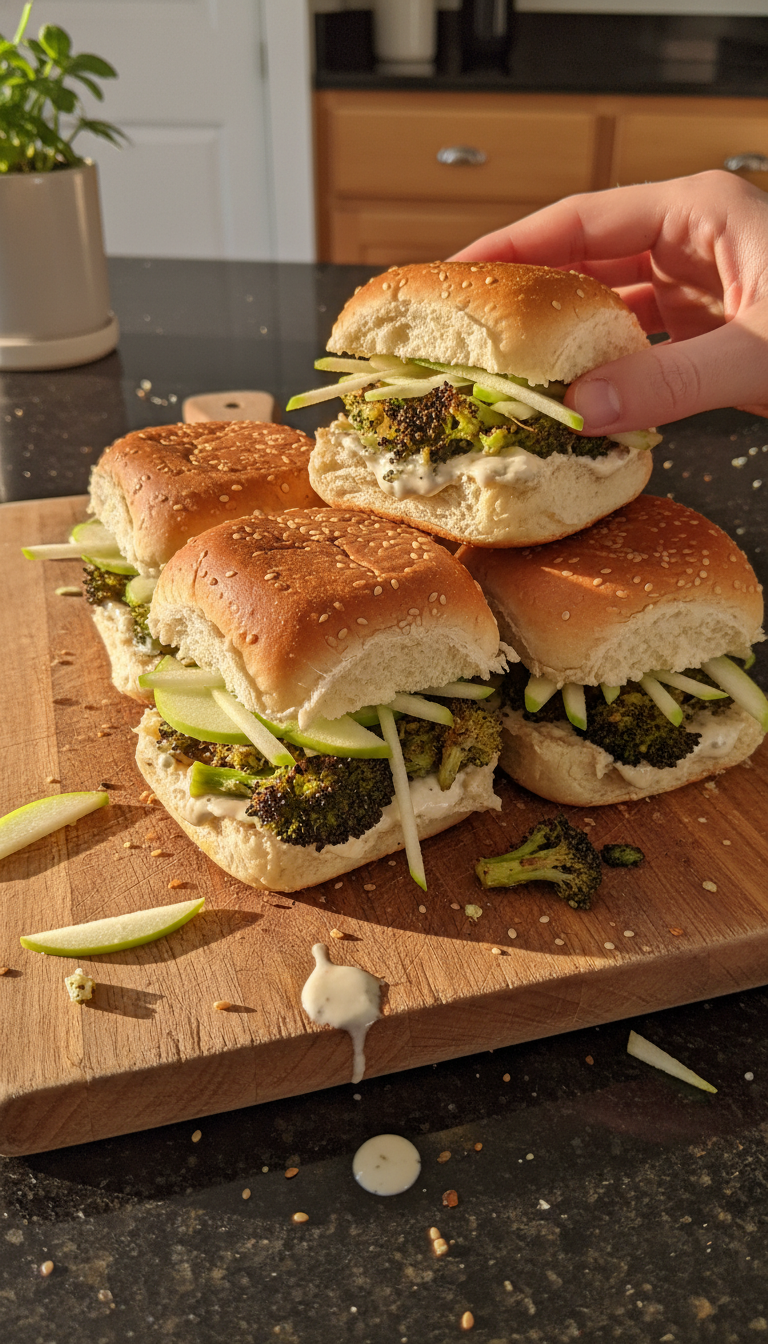 Tangy Broccoli Apple Sliders