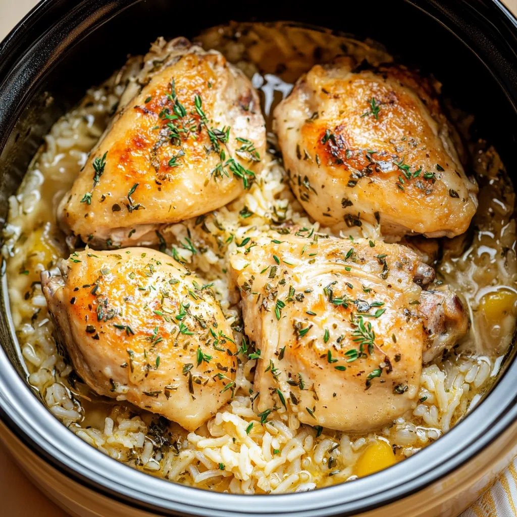 Slow Cooker Lemon Herb Chicken and Rice: An Amazing Ultimate Recipe