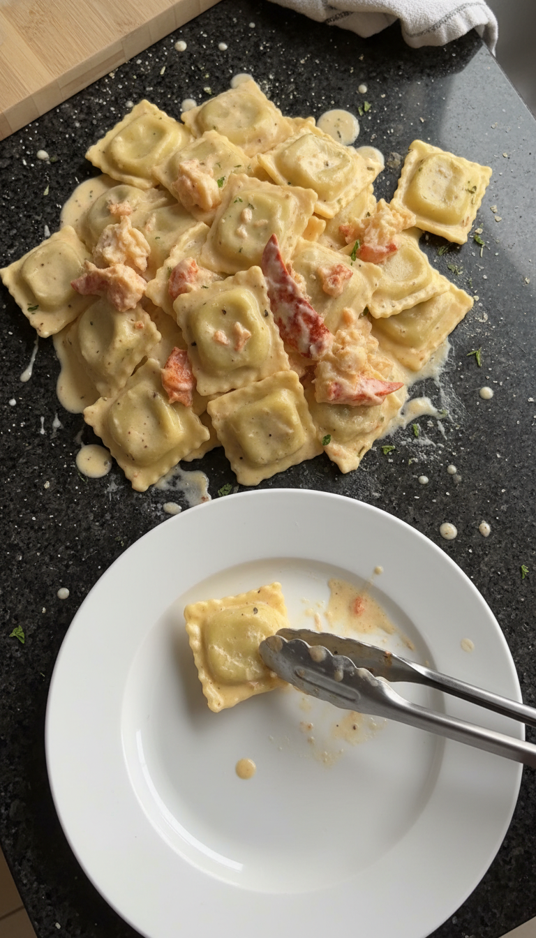 Lobster Alfredo Stuffed Ravioli
