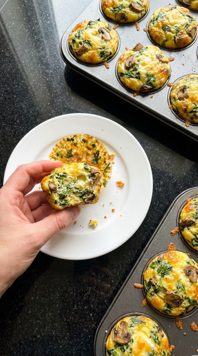 Spinach and Mushroom Egg Muffins