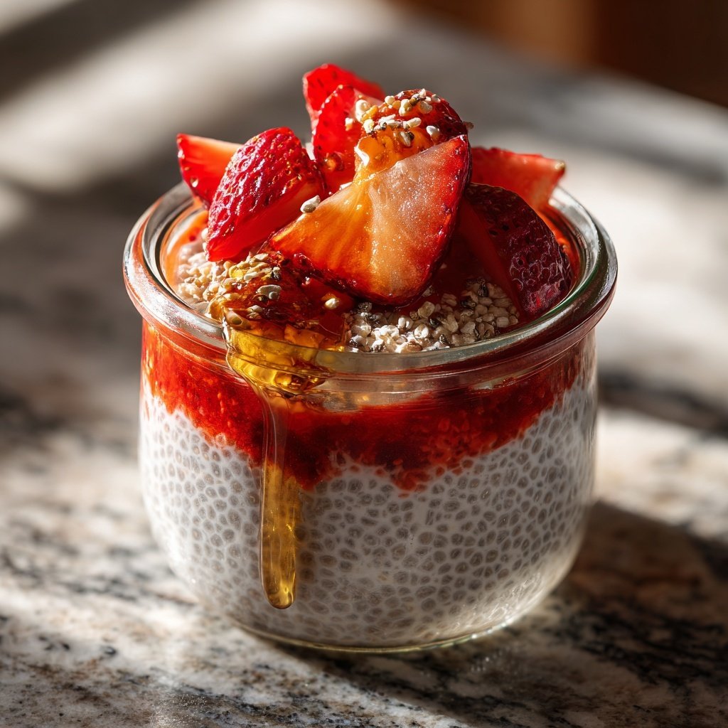 Strawberry Vanilla Chia Pudding