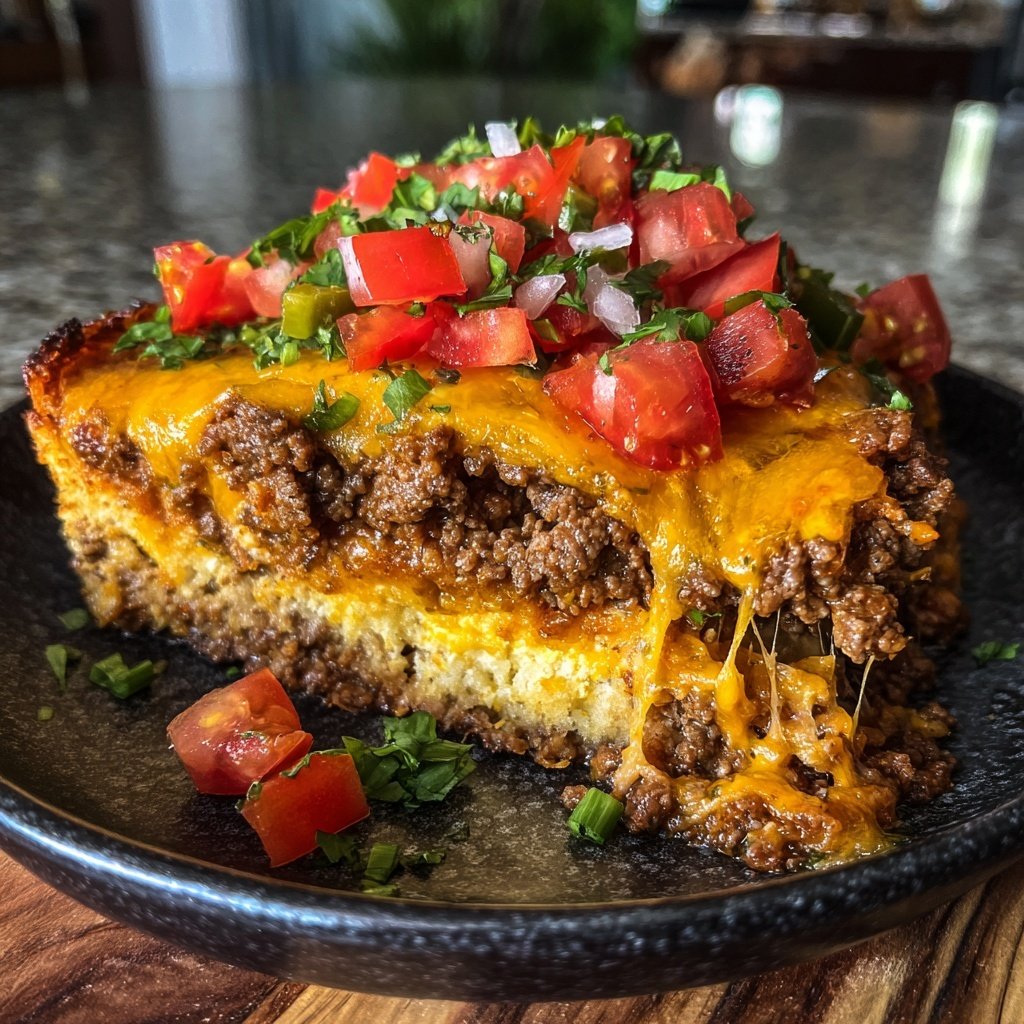 Taco Casserole Layered Ground Beef
