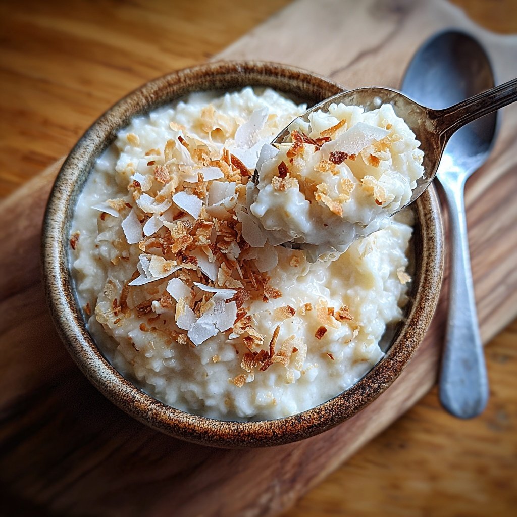 Coconut Vanilla Rice Pudding