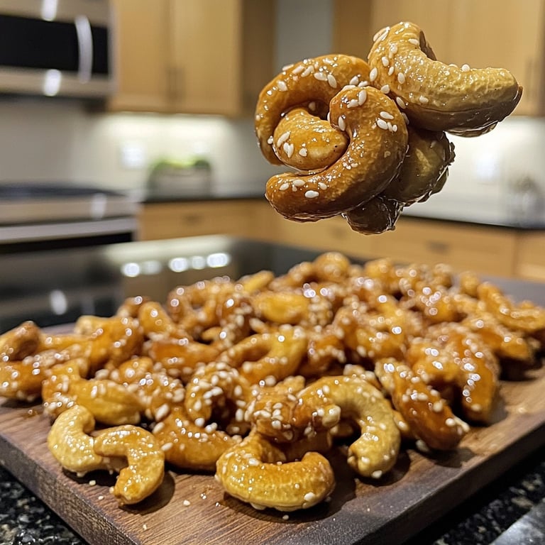 Sweet & Salty Sesame Honey Roasted Cashews