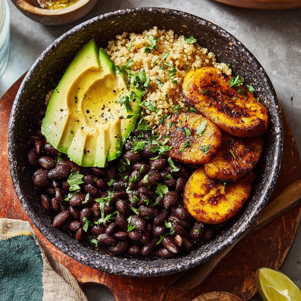 Caribbean Plantain and Black Bean Bowl