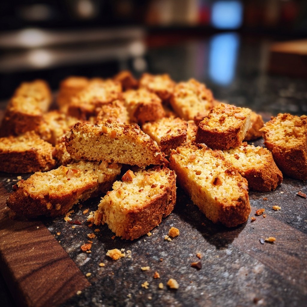 Vanilla Hazelnut Biscotti Bites