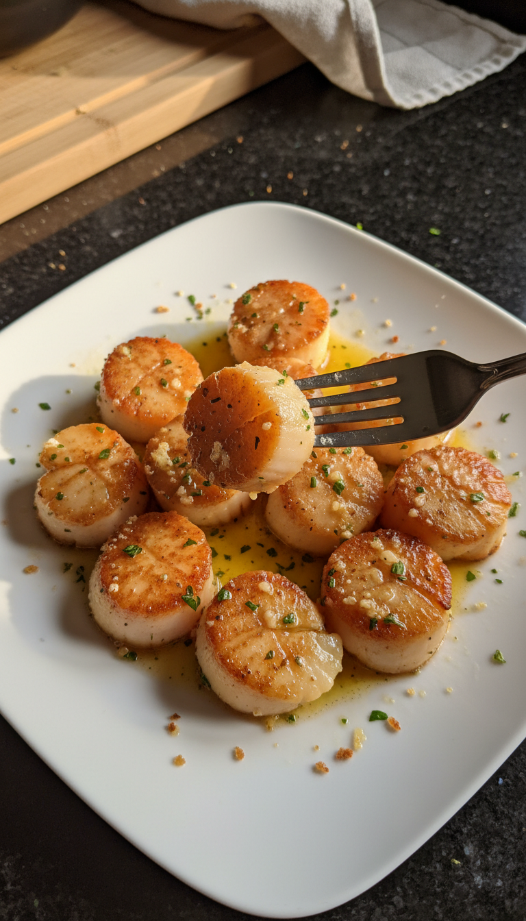 Garlic Herb Butter Scallops