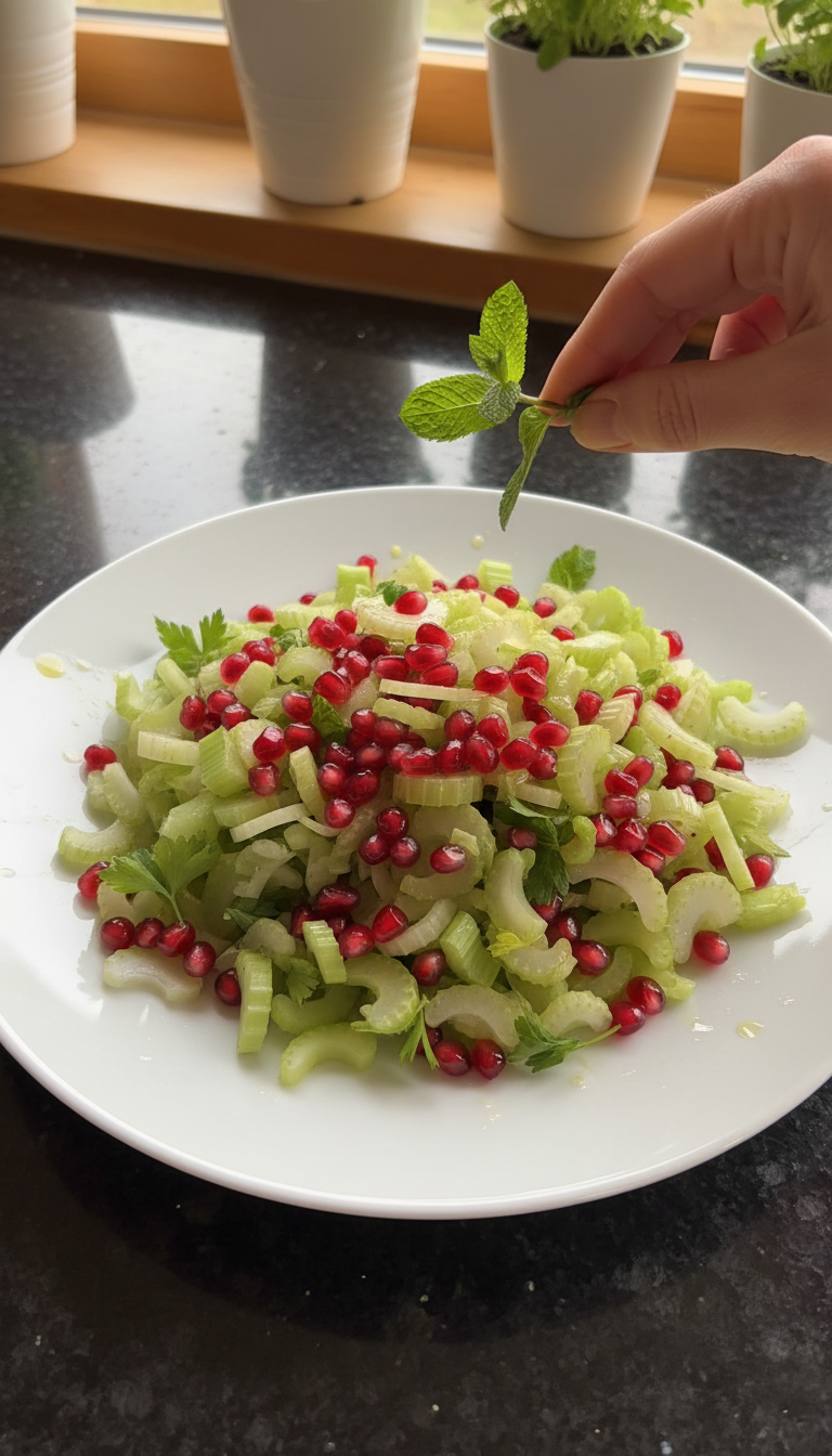 Celery and Pomegranate Salad