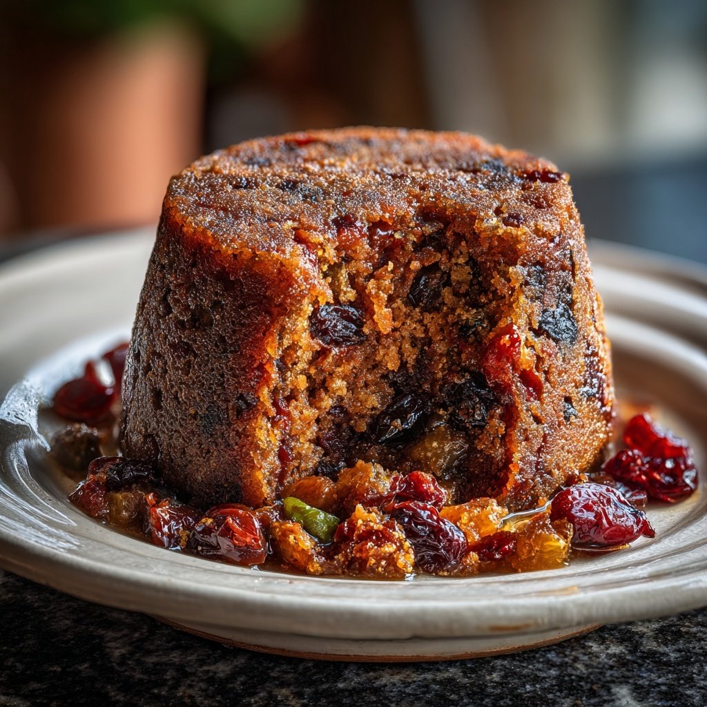 Vegan Christmas Pudding with Brandy