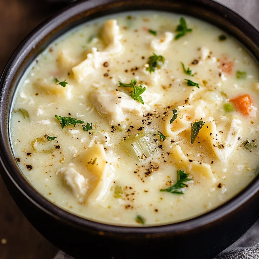 White Chicken Lasagna Soup