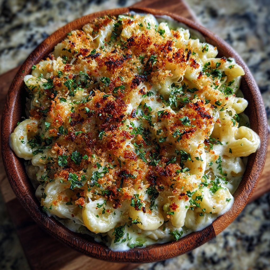 Creamy St. Patrick’s Green Mac & Cheese