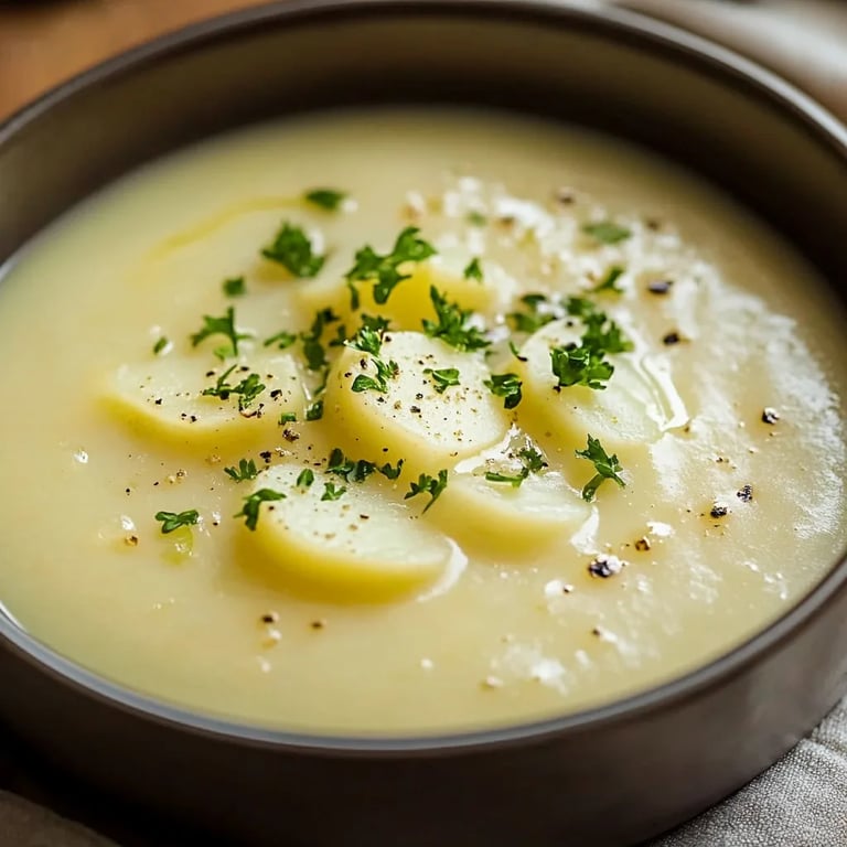 Simple Creamy Potato Leek Soup Recipe