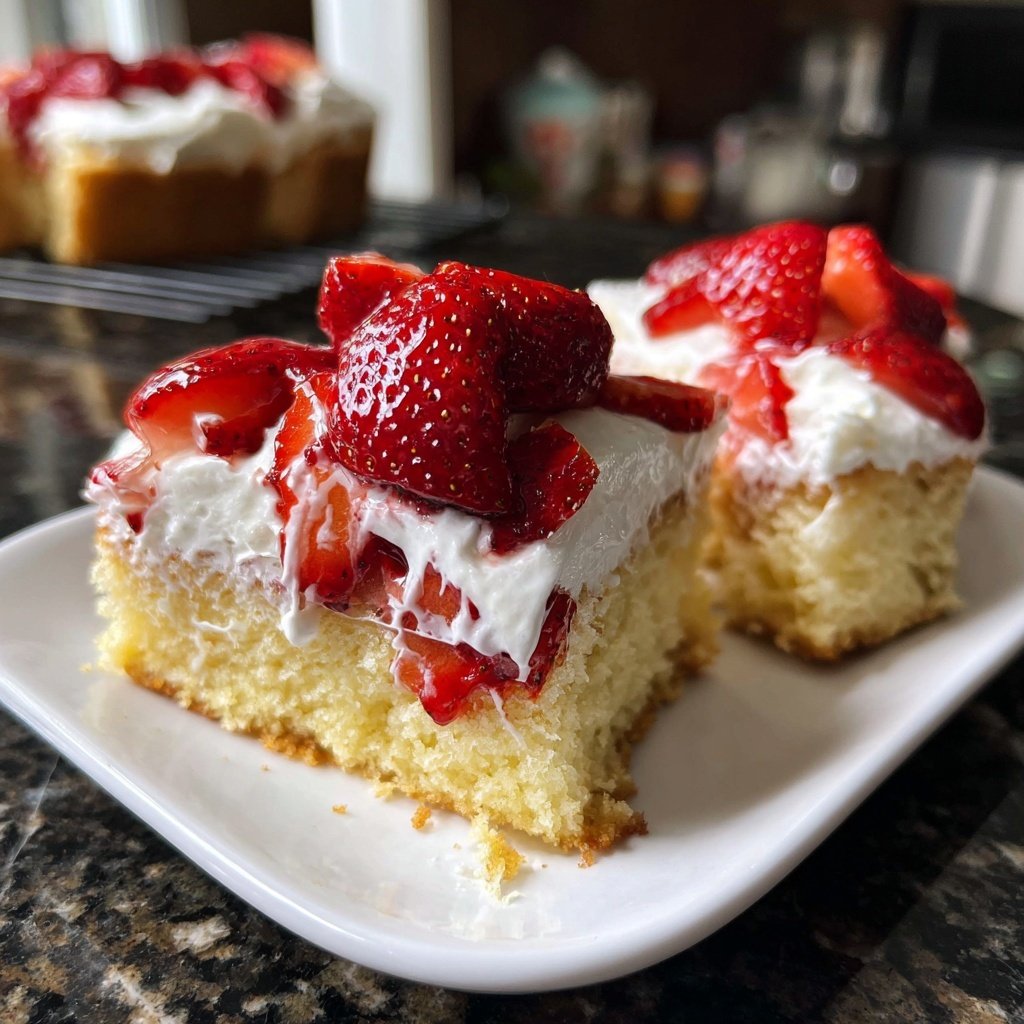 Strawberry Shortcake Sheet Cake