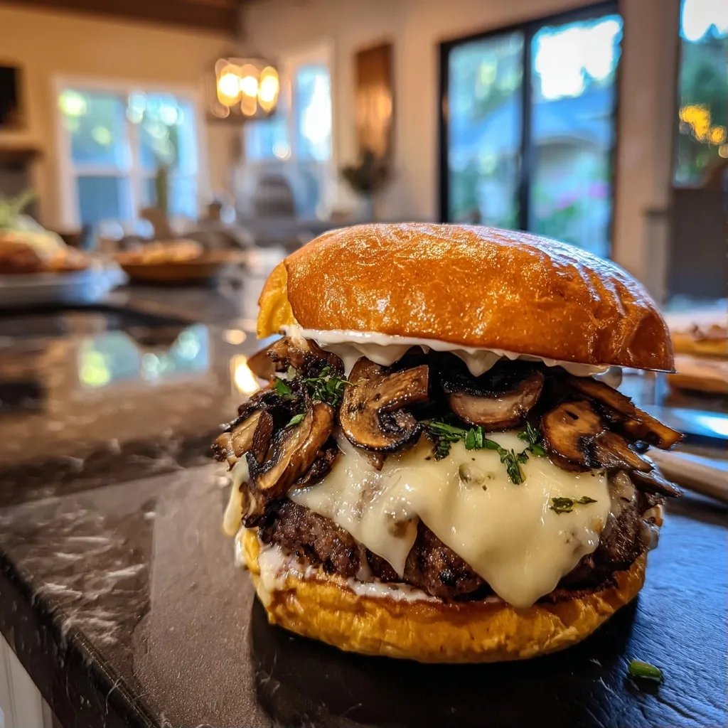 Mushroom Swiss Burger
