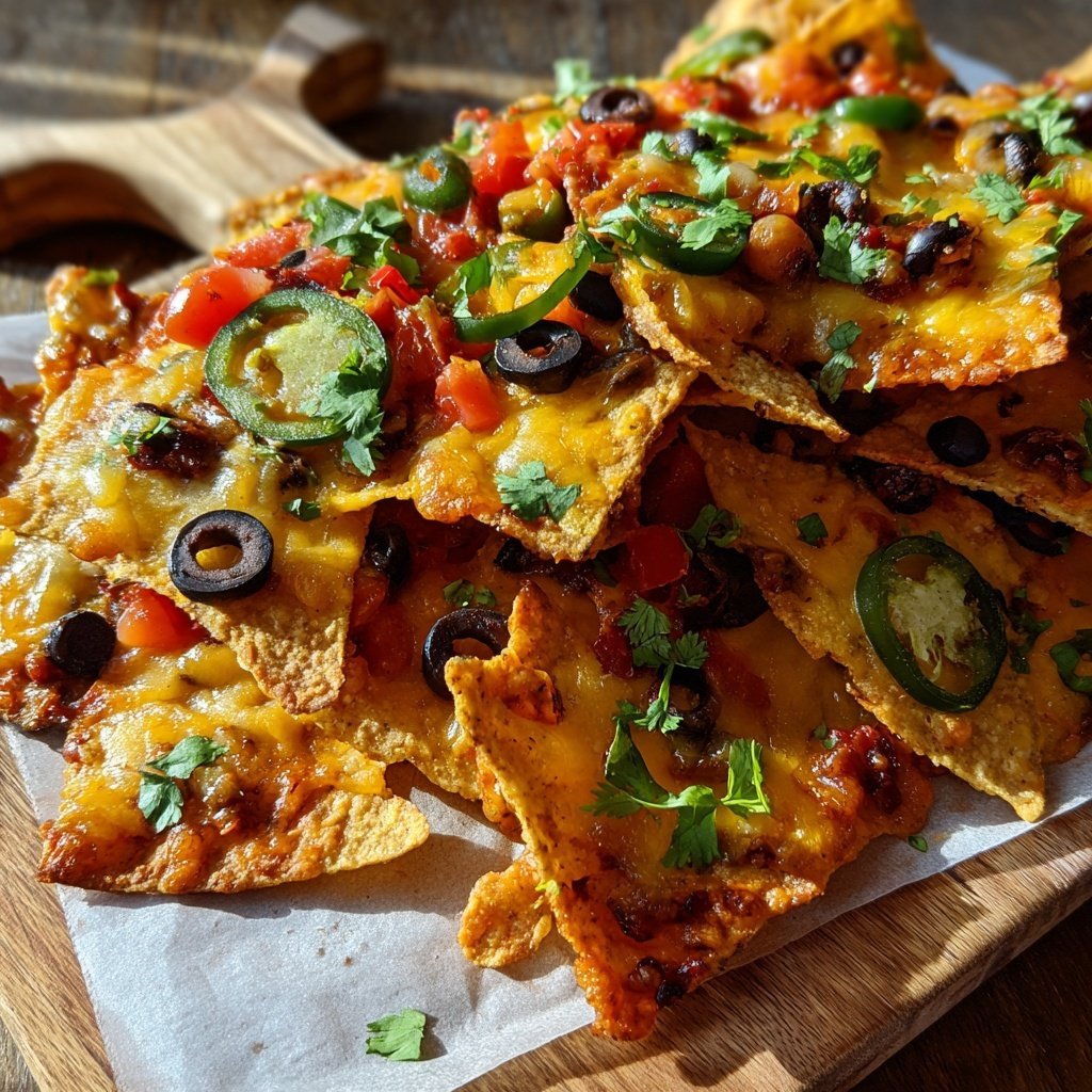 Spicy Veggie Nachos Supreme