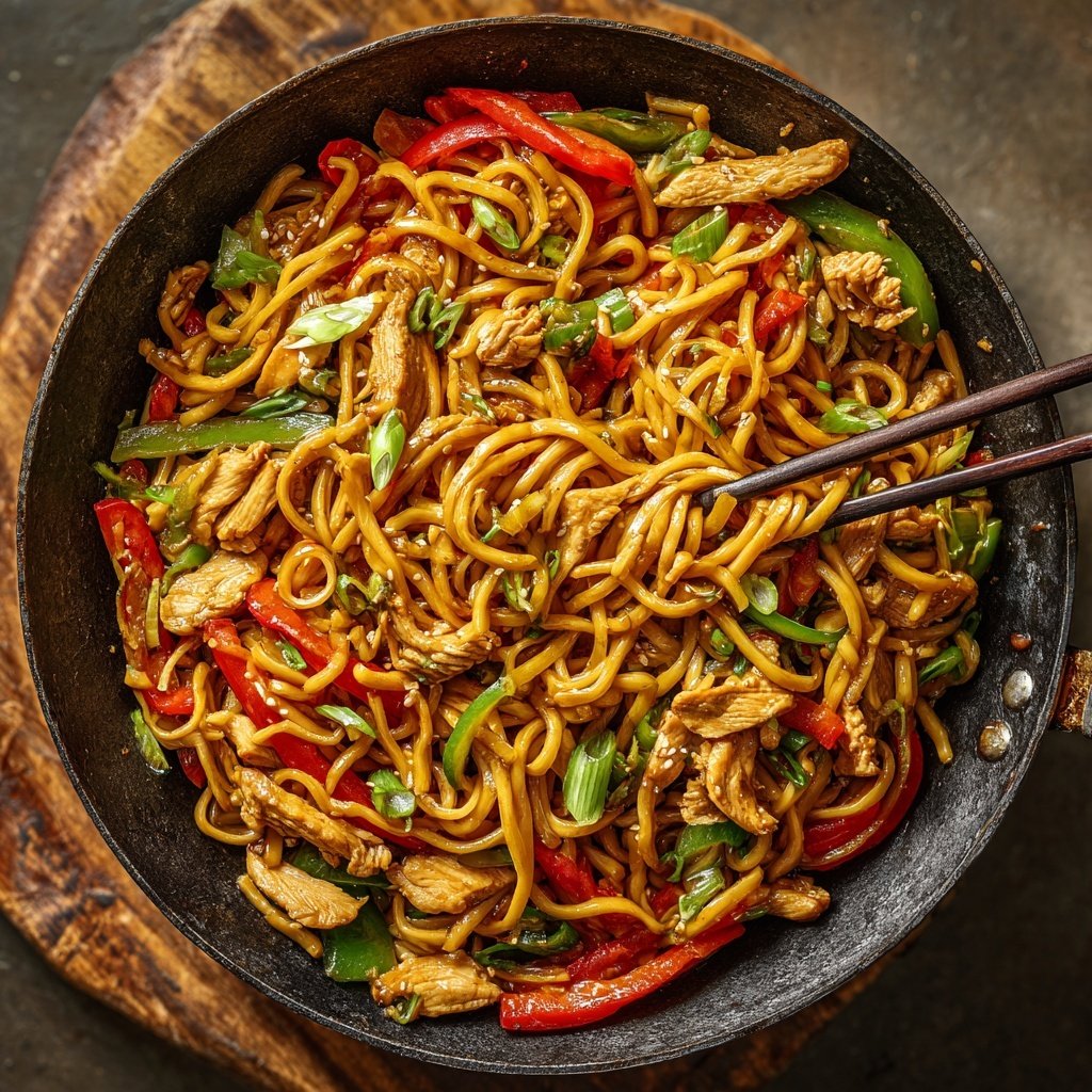 Chicken Teriyaki Stir-Fried Noodles