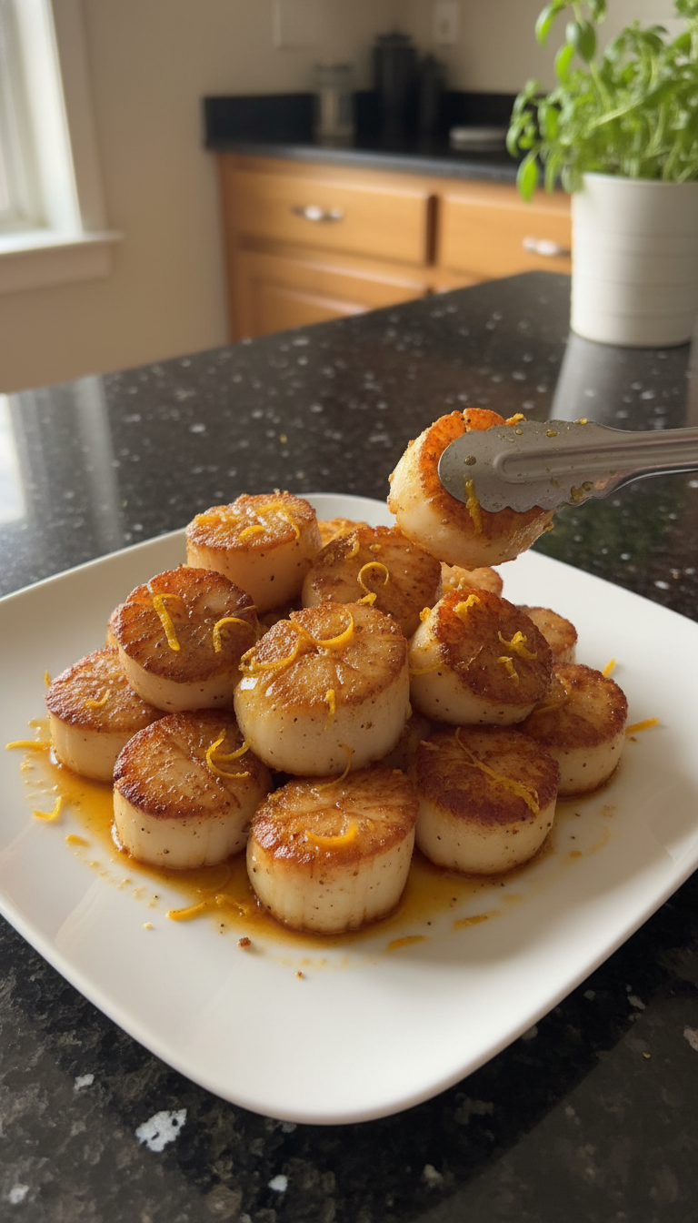 Scallops with Orange Vanishing Sauce
