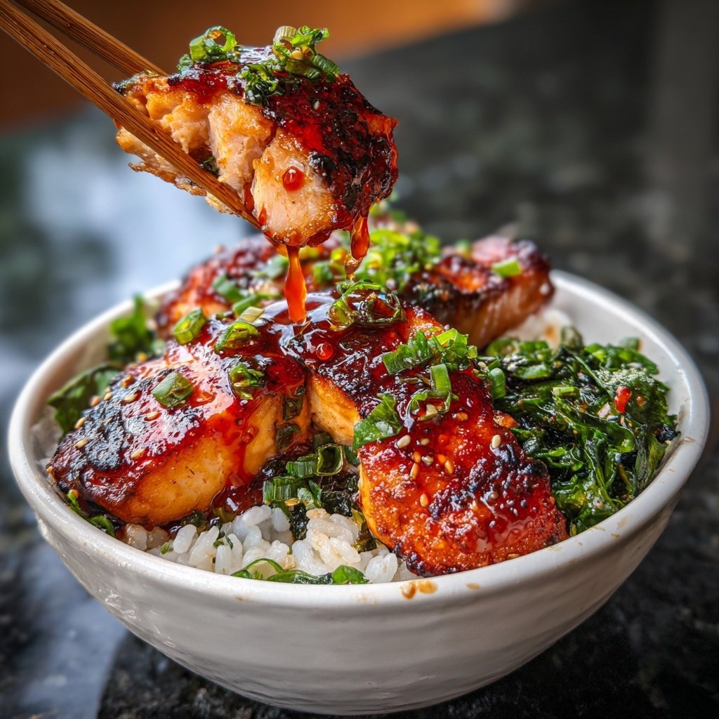 Miso Chili Salmon Bowls