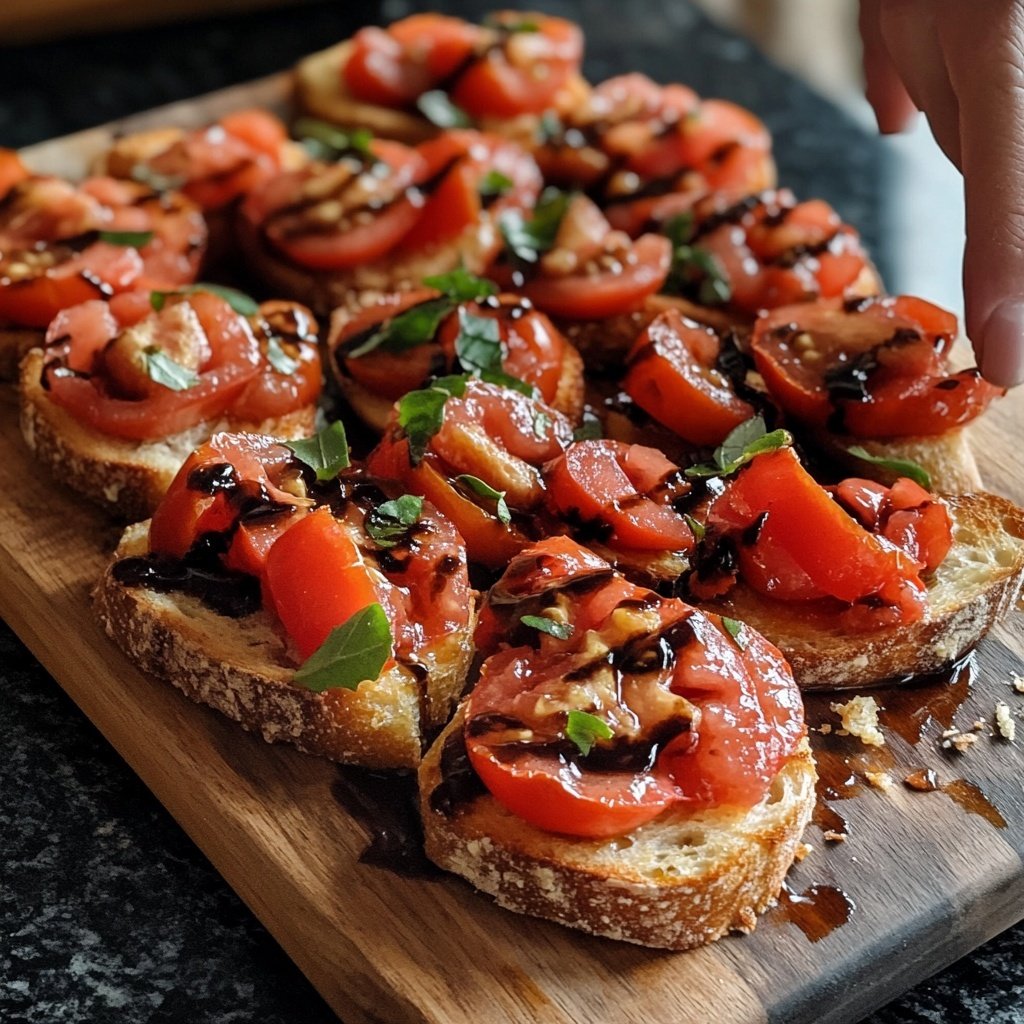 Tomato Bruschetta with Balsamic Glaze