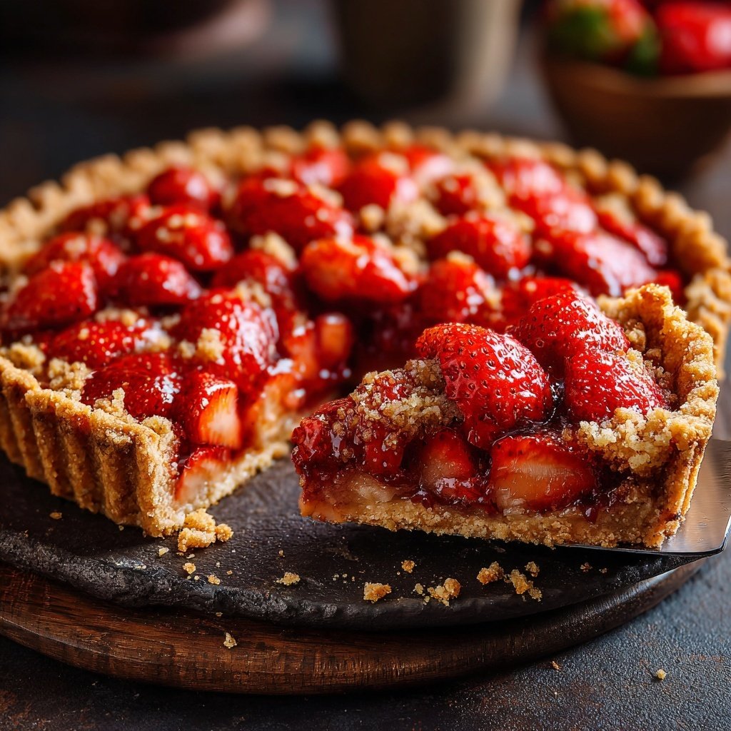 Maple Pecan Crust Strawberry Pie