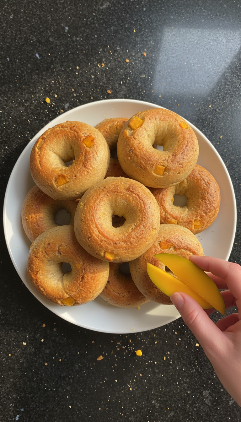 Mango Protein Bagels