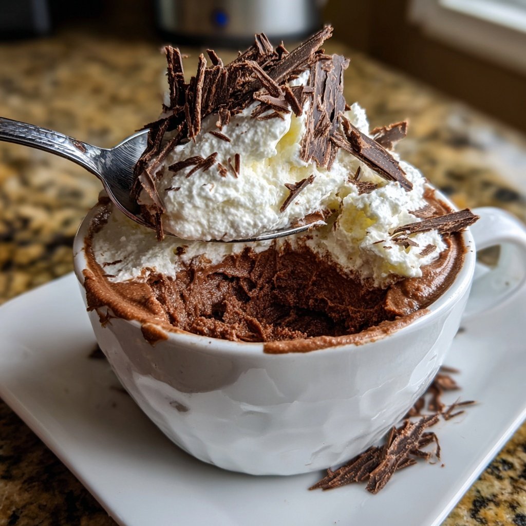 Chocolate Mousse with Whipped Cream