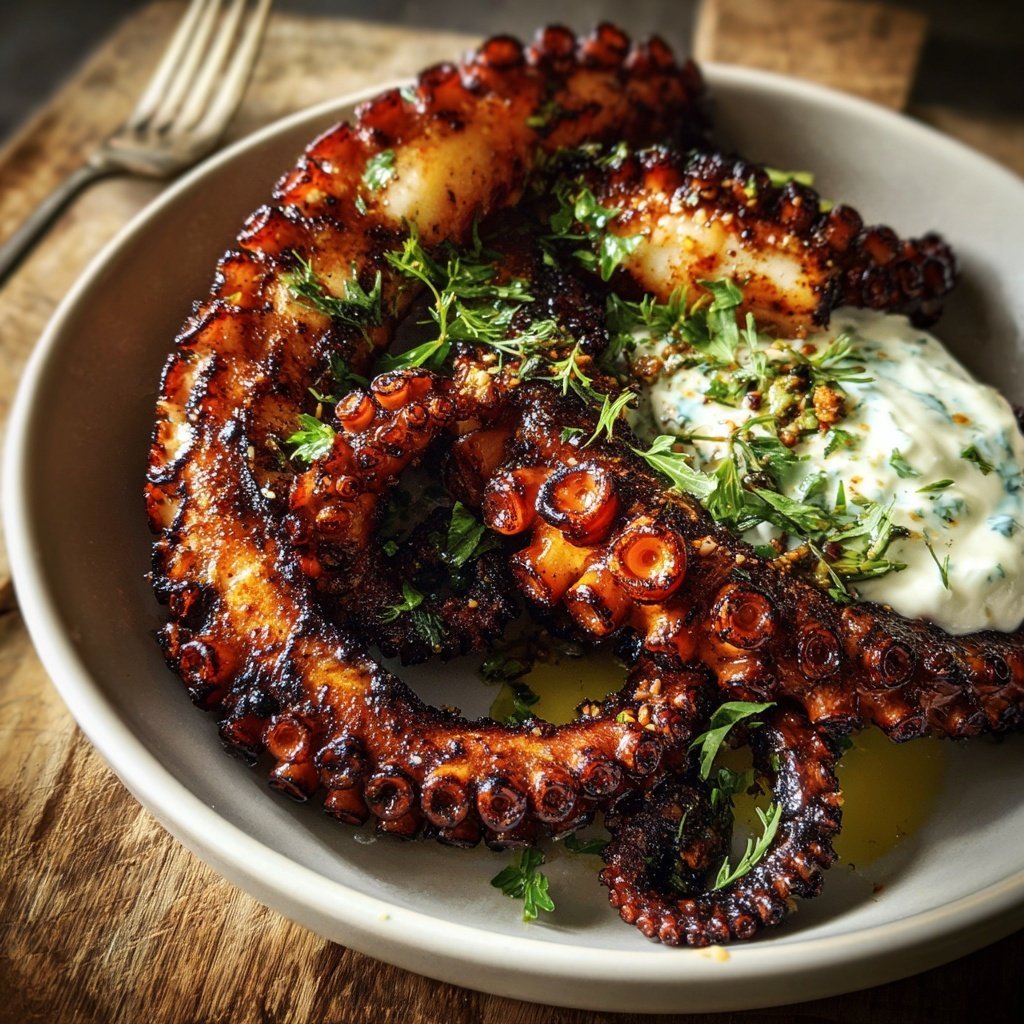 Grilled Octopus with Lemon Aioli