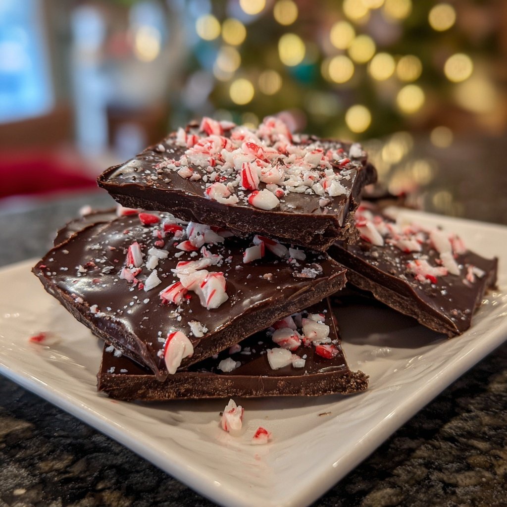 Peppermint Bark with Dark Chocolate